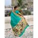 Picture of Good Looking Silk Teal Saree