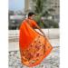 Picture of Pleasing Silk Orange Red Saree