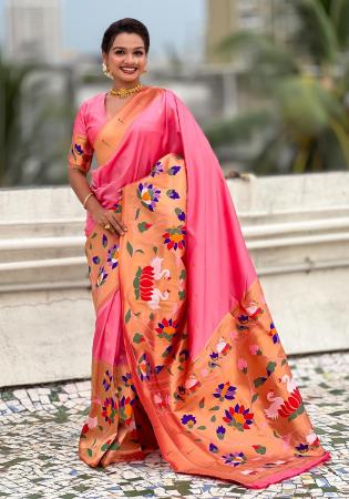 Picture of Superb Silk Hot Pink Saree