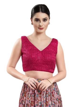 Picture of Charming Brasso Fire Brick Designer Blouse