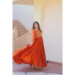 Picture of Gorgeous Chiffon Fire Brick Readymade Gown