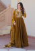 Picture of Shapely Chiffon Dark Olive Green Readymade Gown