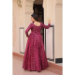 Picture of Excellent Silk Indian Red Readymade Gown