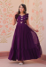Picture of Elegant Georgette Purple Readymade Gown