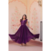 Picture of Elegant Georgette Purple Readymade Gown