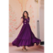 Picture of Elegant Georgette Purple Readymade Gown