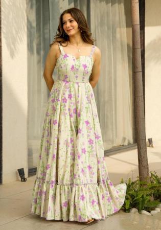 Picture of Graceful Rayon Beige Readymade Gown