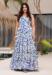 Picture of Grand Rayon Light Steel Blue Readymade Gown