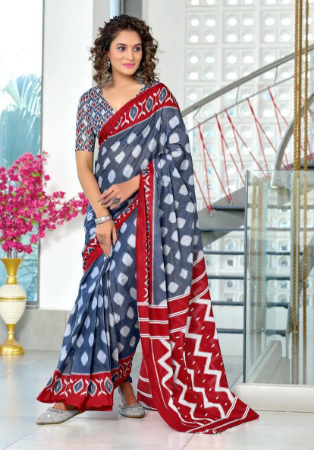 Picture of Ideal Cotton Slate Grey Saree