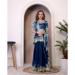 Picture of Delightful Chiffon Midnight Blue Saree