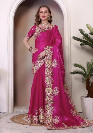 Picture of Gorgeous Chiffon Purple Saree