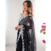 Picture of Graceful Chiffon Dark Slate Grey Saree