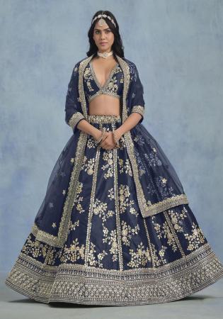 Picture of Amazing Silk Midnight Blue Lehenga Choli