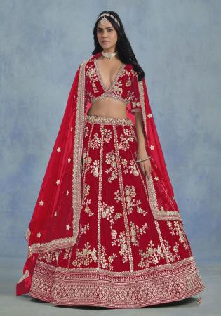 Picture of Splendid Silk Dark Red Lehenga Choli