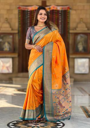 Picture of Admirable Silk Dark Orange Saree