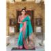 Picture of Comely Silk Teal Saree