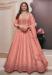 Picture of Shapely Silk Coral Anarkali Salwar Kameez