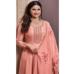 Picture of Shapely Silk Coral Anarkali Salwar Kameez