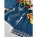 Picture of Good Looking Georgette Teal Straight Cut Salwar Kameez