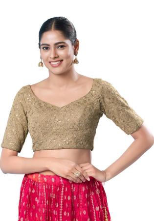 Picture of Beautiful Silk Rosy Brown Designer Blouse