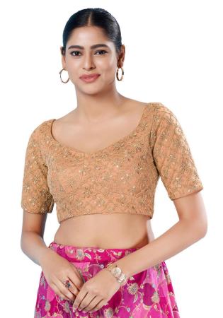 Picture of Shapely Silk Burly Wood Designer Blouse