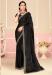 Picture of Delightful Satin & Silk Black Saree
