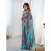 Picture of Resplendent Chiffon Cadet Blue Saree