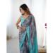 Picture of Resplendent Chiffon Cadet Blue Saree