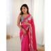 Picture of Lovely Chiffon Crimson Saree