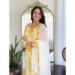 Picture of Georgette & Silk Pale Golden Rod Readymade Salwar Kameez