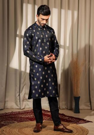 Picture of Amazing Silk Black Kurtas