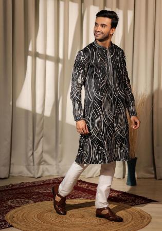 Picture of Ravishing Silk Black Kurtas