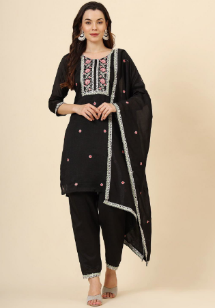 Picture of Taking Silk Black Readymade Salwar Kameez