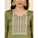 Picture of Ravishing Silk Dark Khaki Readymade Salwar Kameez