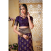 Picture of Good Looking Silk Dark Slate Blue Saree