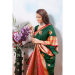 Picture of Resplendent Silk Forest Green Saree