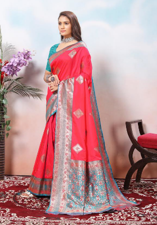 Picture of Appealing Silk Tomato Saree