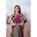 Picture of Well Formed Silk Brown Saree