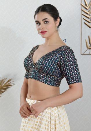 Picture of Pretty Georgette Midnight Blue Designer Blouse