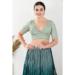 Picture of Sightly Georgette Dark Sea Green Designer Blouse