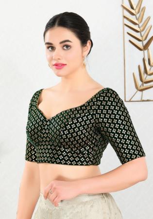 Picture of Bewitching Georgette Forest Green Designer Blouse