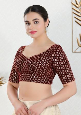 Picture of Pleasing Georgette Maroon Designer Blouse