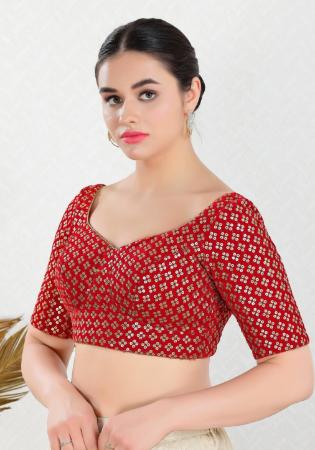 Picture of Exquisite Georgette Fire Brick Designer Blouse