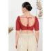 Picture of Exquisite Georgette Fire Brick Designer Blouse