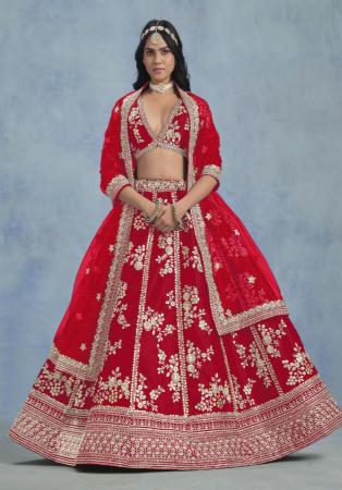Picture of Classy Silk Crimson Lehenga Choli