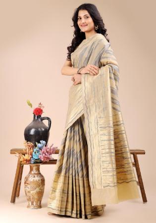 Picture of Pretty Cotton Tan Saree
