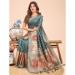 Picture of Well Formed Cotton & Linen Dark Slate Grey Saree