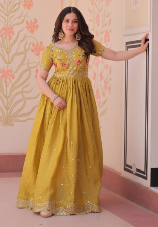 Picture of Radiant Georgette Sienna Readymade Gown