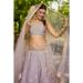 Picture of Beautiful Chiffon Dark Grey Lehenga Choli