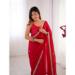 Picture of Statuesque Chiffon Dark Red Saree